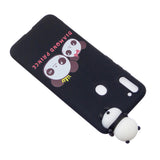 For Samsung A11 Soft TPU Back Cover 3D Cartoon Painting Mobile Phone Case Shell Two pandas