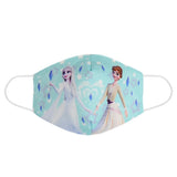 Kids Cotton Mask Dustproof Breathable Anti-Fog Cartoon Printing Protective Face Guard (Children S007) Blue