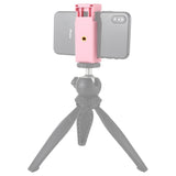 Phone Clamp Quick Release Clip Tripod Mount with 1/4 inch Screw Hole for Smartphone black