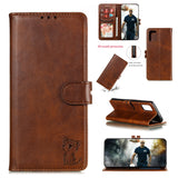 For HUAWEI P40 Pro Mobile Phone Cover PU Leather Front Buckle Smart Shell Anti-fall Phone Case 6 brown