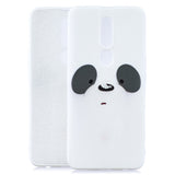 For OPPO F11 PRO Cartoon Lovely Coloured Painted Soft TPU Back Cover Non-slip Shockproof Full Protective Case with Lanyard yellow