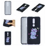 For OPPO F11 PRO Cartoon Lovely Coloured Painted Soft TPU Back Cover Non-slip Shockproof Full Protective Case with Lanyard yellow