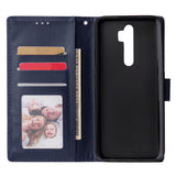 For Oppo A9 2020/Reno 2Z Cellphone Shell PU Leather Mobile Phone Cover Stand Available Anti-drop Elegant Smartphone Case Blue
