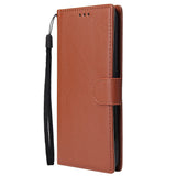 For Oppo A9 2020/Reno 2Z Cellphone Shell PU Leather Mobile Phone Cover Stand Available Anti-drop Elegant Smartphone Case Black