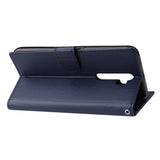 For Oppo A9 2020/Reno 2Z Cellphone Shell PU Leather Mobile Phone Cover Stand Available Anti-drop Elegant Smartphone Case Blue