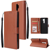 For Oppo A9 2020/Reno 2Z Cellphone Shell PU Leather Mobile Phone Cover Stand Available Anti-drop Elegant Smartphone Case Black