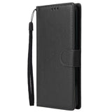 For Oppo A9 2020/Reno 2Z Cellphone Shell PU Leather Mobile Phone Cover Stand Available Anti-drop Elegant Smartphone Case Black