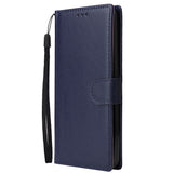 For Oppo A9 2020/Reno 2Z Cellphone Shell PU Leather Mobile Phone Cover Stand Available Anti-drop Elegant Smartphone Case Blue