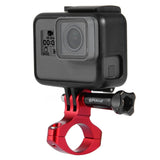 PULUZ O Shape Cycling Bike Mount Bicycle Clip Holder Action Camera Handlebar Mount Clamp for GoPro HERO5 /4 /3+ /3 /2 /1 red