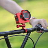 PULUZ O Shape Cycling Bike Mount Bicycle Clip Holder Action Camera Handlebar Mount Clamp for GoPro HERO5 /4 /3+ /3 /2 /1 red