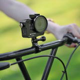 PULUZ O Shape Cycling Bike Mount Bicycle Clip Holder Action Camera Handlebar Mount Clamp for GoPro HERO5 /4 /3+ /3 /2 /1 red