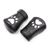 PU Leather Puppy Play Soft Padded Pup Puppy Mitts BDSM Bondage Dog Paw Print Paws Glove As shown