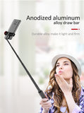 Mini Portable Wireless Selfie Stick Bluetooth Tripod Lightweight 15KG for Smart Phone IOS Version Black + red