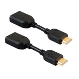 HDMI Extension Cable  11cm HDMI Male to HDMI Female Extender Adapter Cable for Chromecast black