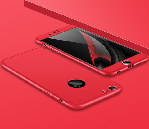 For iPhone 6/6S plus Slim 3 in 1 Hybrid Hard Case Full Body 360 Degree Protection Back Cover  red