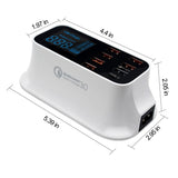 Fast Charging Station Multiple USB Charger 7 Port Desktop Charger Hub LED Display Power Adapter US Plug