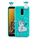 For Samsung A6 plus 2018 3D Cartoon Lovely Coloured Painted Soft TPU Back Cover Non-slip Shockproof Full Protective Case Love unicorn