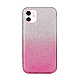 For iphone X/XS/XR/XS MAX/11/11 pro MAX Phone Case Gradient Color Glitter Powder Phone Cover with Airbag Bracket Pink