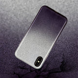 for HUAWEI Y5 2019/HONOR 8S/Y5/PSmart/honor 10 LITE Phone Case Gradient Color Glitter Powder Phone Cover with Airbag Bracket black