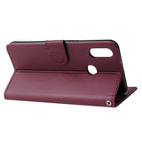 For Samsung A10S A20S Cellphone Cover Mobile Phone Shell Buckle Closure Cards Slots PU Leather Smart Shell with Wallet Overall Protection rose