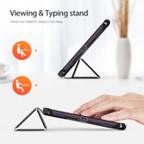 DUX DUCIS For Samsung Galaxy Tab A 8.4  2020 Simple Solid Color Smart PU Leather Case Anti-fall Protective Stand Cover with Sleep Function  black