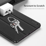 DUX DUCIS For Samsung Galaxy Tab A 8.4  2020 Simple Solid Color Smart PU Leather Case Anti-fall Protective Stand Cover with Sleep Function  black