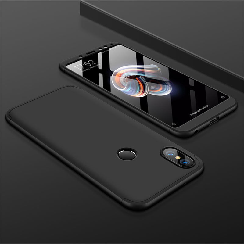 For XIAOMI Redmi Note 5(Globle)/Redmi Note 5 Pro (Inida) 3 in 1 Fashion Ultra Slim Full Protective Back Cover  black