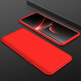 For OPPO Find X Ultra Slim PC Back Cover Non-slip Shockproof 360 Degree Full Protective Case red