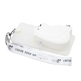 For Samsung A10S A20S TPU Full Protective Cartoon Mobile Phone Cover with Coin Purse+Hanging Lanyard 6 white big bear