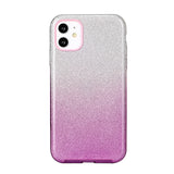 For iphone X/XS/XR/XS MAX/11/11 pro MAX Phone Case Gradient Color Glitter Powder Phone Cover with Airbag Bracket purple