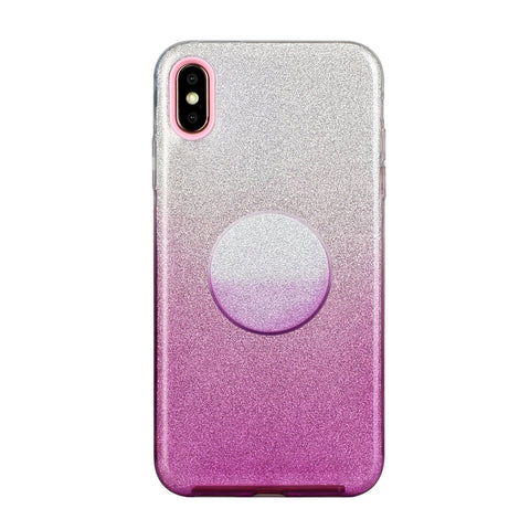 for HUAWEI Y5 2019/HONOR 8S/Y5/PSmart/honor 10 LITE Phone Case Gradient Color Glitter Powder Phone Cover with Airbag Bracket purple