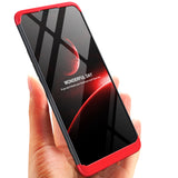For OPPO F7 Ultra Slim PC Back Cover Non-slip Shockproof 360 Degree Full Protective Case blue