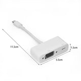 For Apple Interface to VGA Adapter for iPhones iPads white