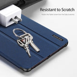 DUX DUCIS For Samsung Galaxy Tab A 8.4  2020 Simple Solid Color Smart PU Leather Case Anti-fall Protective Stand Cover with Sleep Function  Royal blue