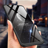 For OPPO realme3 Ultra Slim PC Back Cover Non-slip Shockproof 360 Degree Full Protective Case black