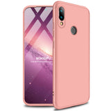 for Redmi NOTE 7 Ultra Slim PC Back Cover Non-slip Shockproof 360 Degree Full Protective Case Red black red_Redmi NOTE 7