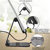 Universal Foldable Desktop Desk Stand Holder Mount for Cell Phone Tablet Pad Silver