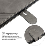 For OPPO F11/F11 Pro Case Soft Leather Cover with Denim Texture Precise Cutouts Wallet Design Buckle Closure Smartphone Shell  gray