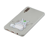 For Samsung A7 2018 A750 Full Cover Protective Phone Case Cartoon Pattern Solid Color TPU Phone Case with Adjustable Bracket 2