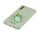 For Samsung A7 2018 A750 Full Cover Protective Phone Case Cartoon Pattern Solid Color TPU Phone Case with Adjustable Bracket 2