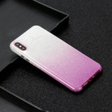 for HUAWEI Y5 2019/HONOR 8S/Y5/PSmart/honor 10 LITE Phone Case Gradient Color Glitter Powder Phone Cover with Airbag Bracket purple