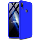 for Redmi NOTE 7 Ultra Slim PC Back Cover Non-slip Shockproof 360 Degree Full Protective Case Blue black blue_Redmi NOTE 7