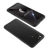 For OPPO A73/F5/F5 Youth/A75 Taiwan Slim 3 in 1 Hybrid Hard Case Full Body 360 Degree Protection Back Cover black