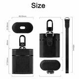 Luxury Leather Case Cover Protective Skin for Apple Airpod Charging Case brown