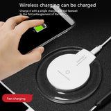 Wireless Charger Ultra-Thin Crystal Round Wireless Charging for Samsung Galaxy S9 Note Edge iPhone Xiaomi Huawei Mobile Phone Charger black
