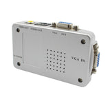 Universal NTSC PAL VGA to TV AV RCA Signal Adapter Converter Video Switch Box Composite Laptop Silver