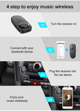 J19 Bluetooth Audio Receiver Mic Handsfree Call Wireless Adapter Bluetooth 5.0 Speaker Headphone Audio Transmitter black