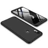 For XIAOMI Redmi S2/Y2 Ultra Slim Back Cover Non-slip Shockproof 360 Degree Full Protective Case black