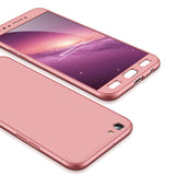 For OPPO F3 PLUS Ultra Slim PC Back Cover Non-slip Shockproof 360 Degree Full Protective Case Gold