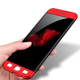 For OPPO F3 PLUS Ultra Slim PC Back Cover Non-slip Shockproof 360 Degree Full Protective Case Red black red
